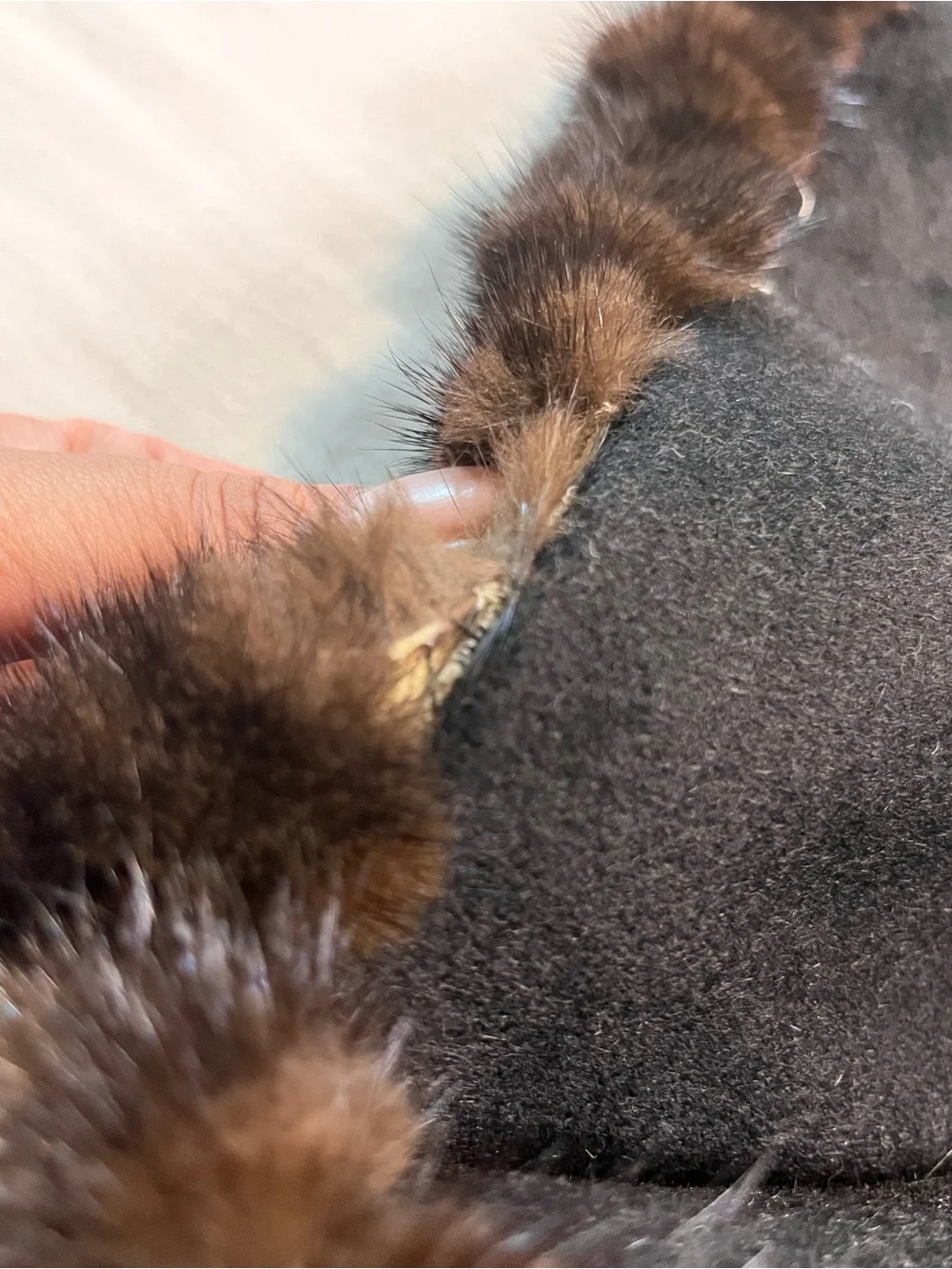 Dark Brown Mink Fur scarf